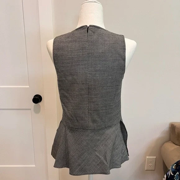 Theory Black and White Checkered Tank Top - Picture 2 of 6